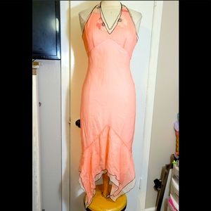 Bcbgmaxazria asymmetrical dress silk Size: 2 (4)
